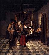 Pieter de Hooch Paying the Hostess Spain oil painting artist